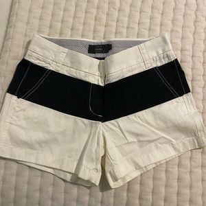 JCrew White w/ Black Stripe Shorts - NWT